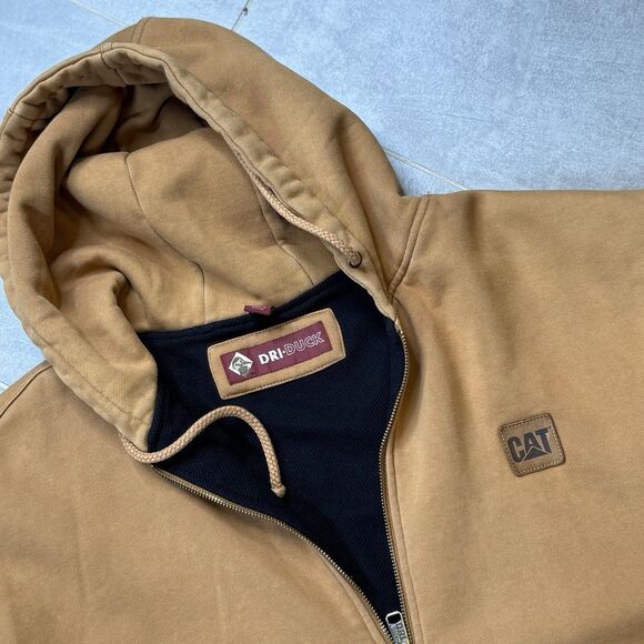DRI DUCK Saddle Hooded Thermal Lined Zip Jacket Men’s 2XL – CAT Logo - Picture 3 of 16